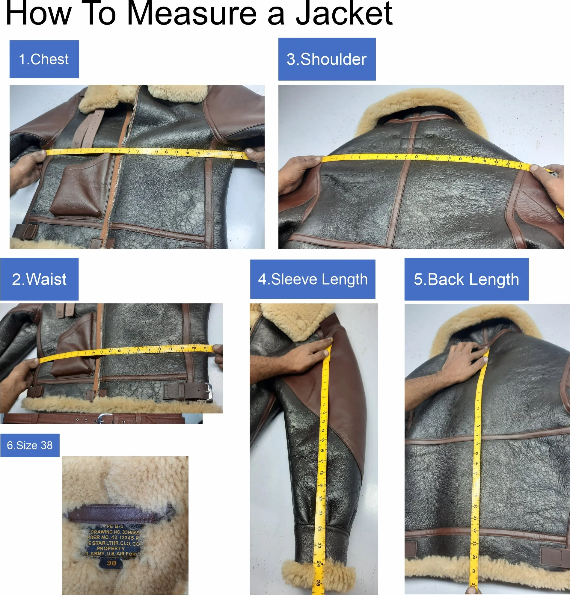 Repro USAAF Type B-3 Bomber Aviator Seal Brown Sheep Leather Flight Jacket Distressed Reinforcements