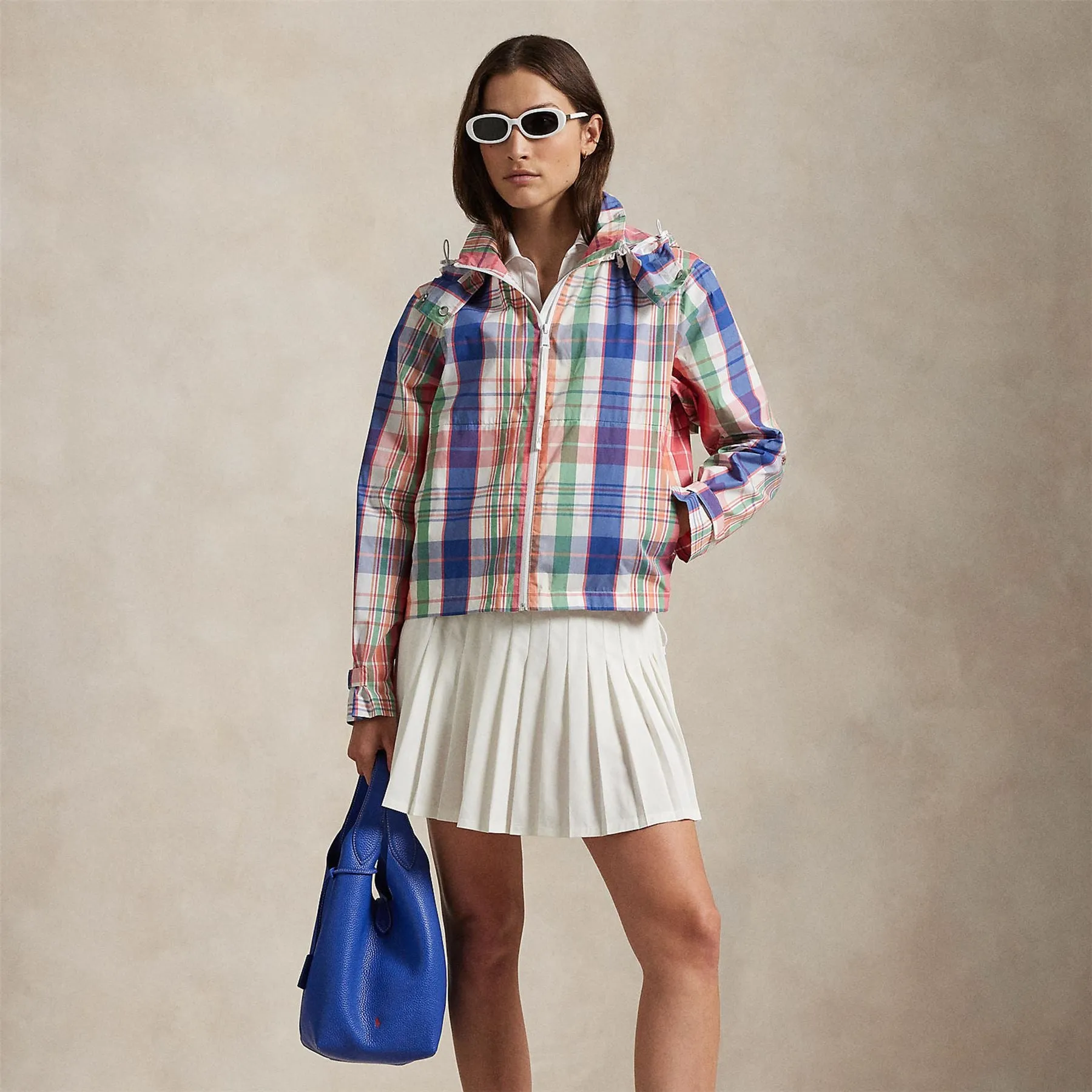 RLX Full Zip Hooded Rain Jacket Summer Madras
