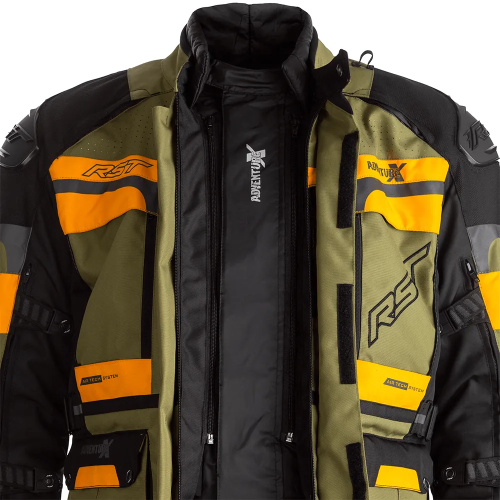 RST ADVENTURE-X CE TEXTILE JACKET [GREEN/OCHRE]