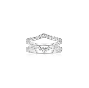 Sabel 14K White Gold Round Diamond Channel Set Ring Jacket