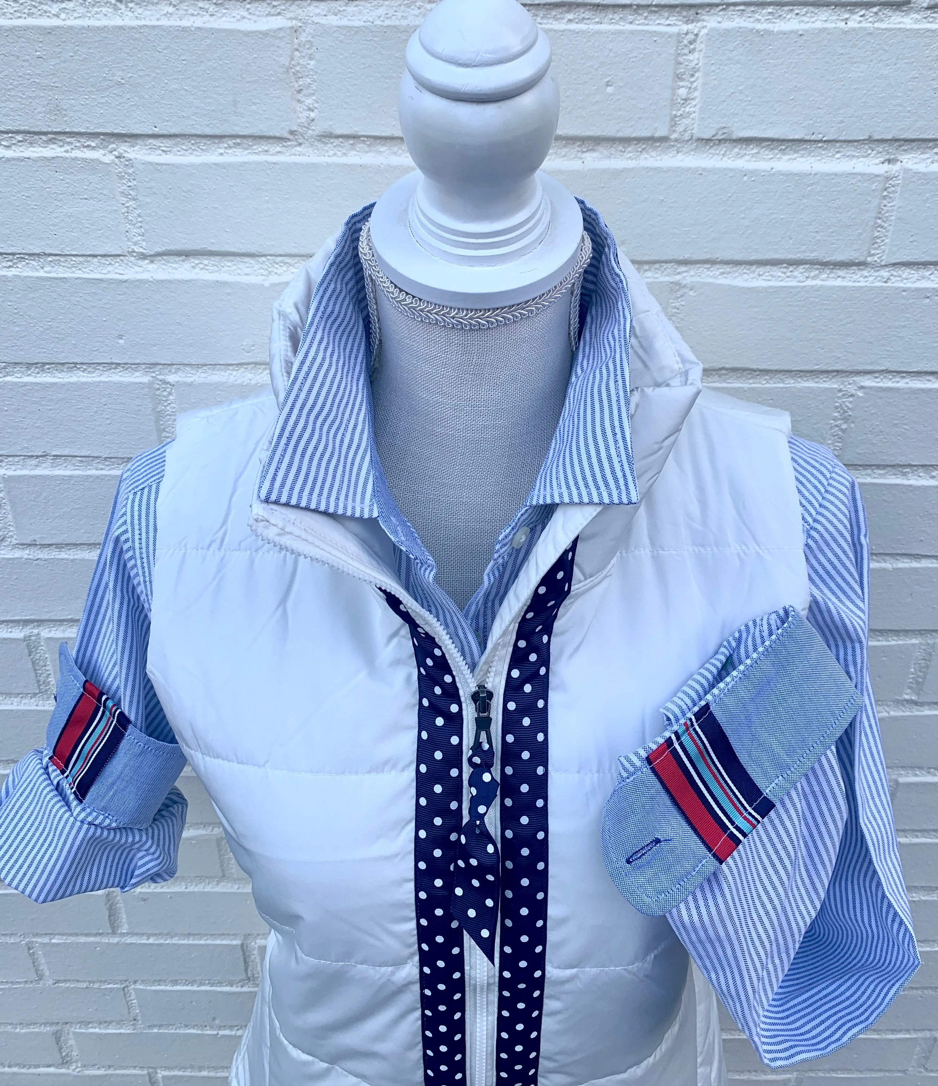 SALE - S ONLY - Maggie May Ribbon Puffer Vest (PF27) *FINAL SALE*