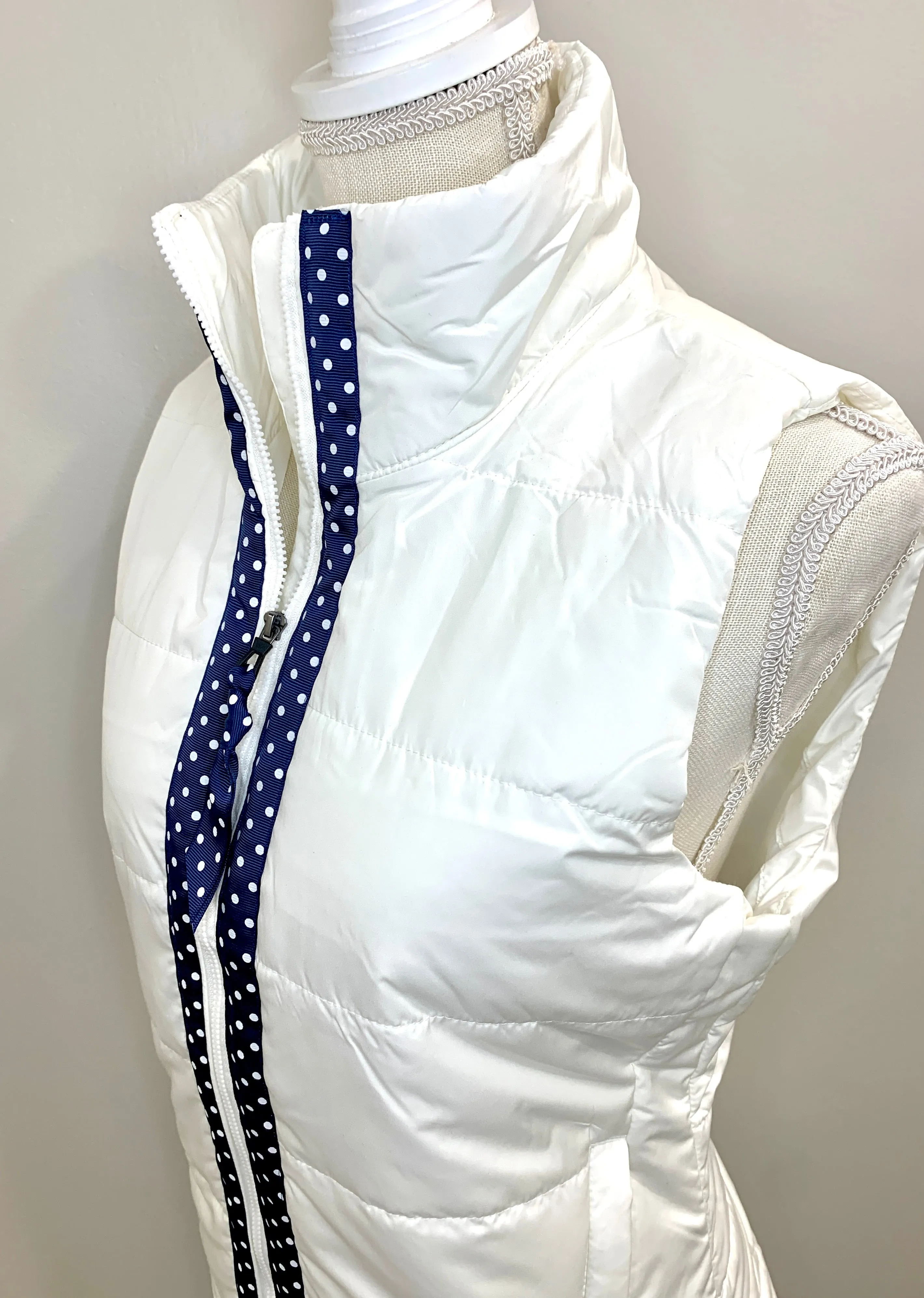 SALE - S ONLY - Maggie May Ribbon Puffer Vest (PF27) *FINAL SALE*