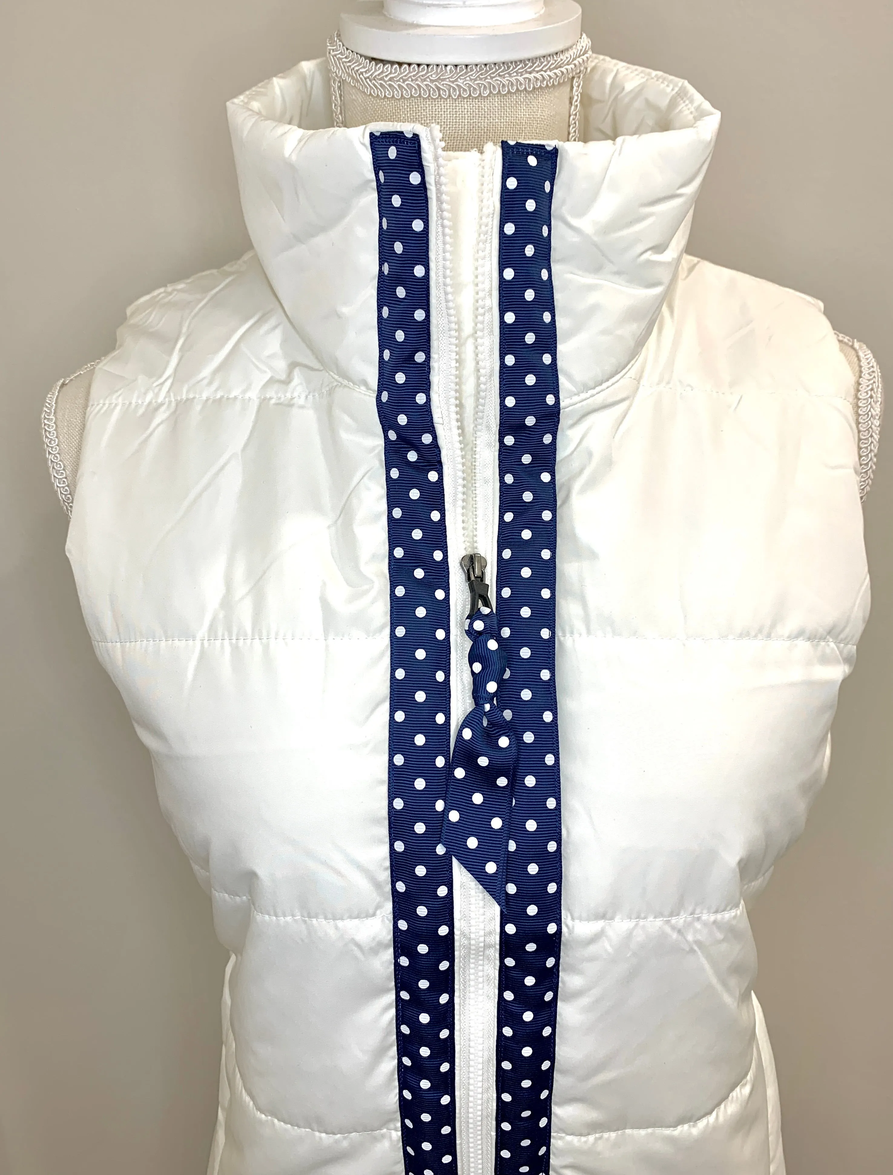 SALE - S ONLY - Maggie May Ribbon Puffer Vest (PF27) *FINAL SALE*