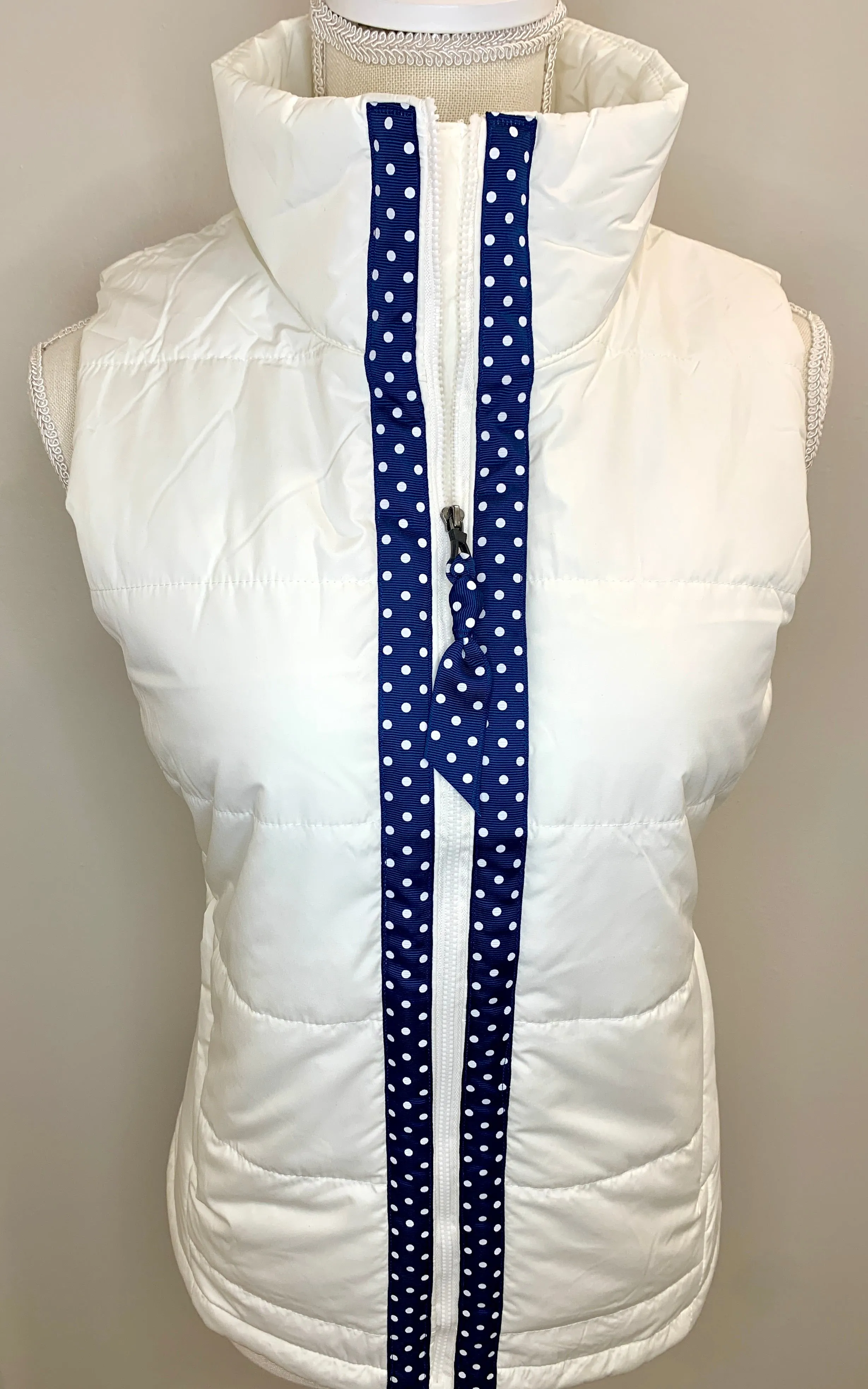 SALE - S ONLY - Maggie May Ribbon Puffer Vest (PF27) *FINAL SALE*