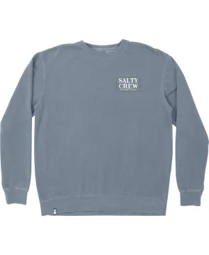 Salty Crew Deckhand Overdyed Crew Fleece - Blue