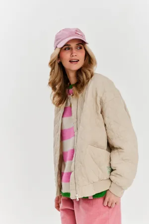 Shades of Dusk quilted bomber jacket