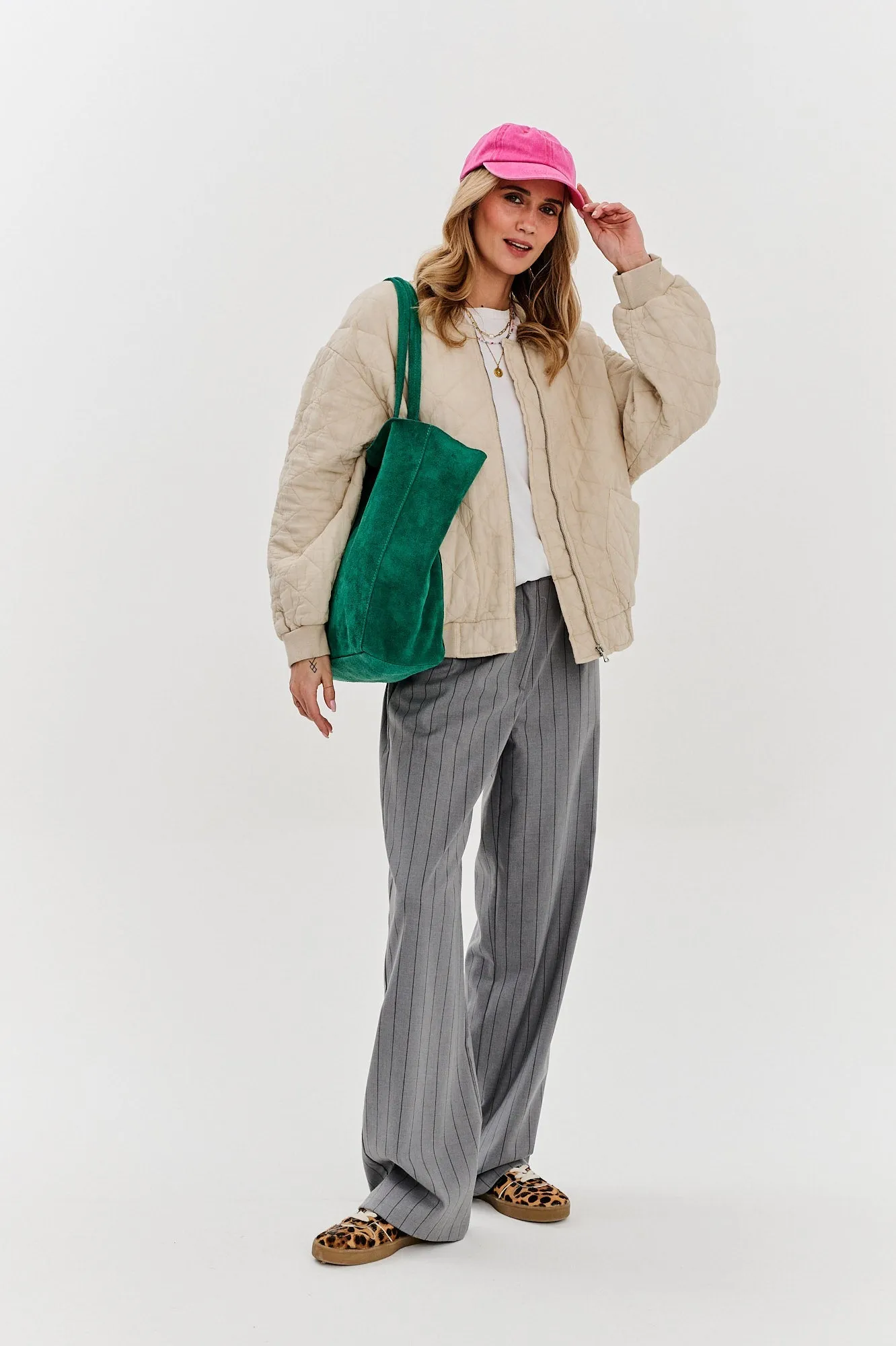 Shades of Dusk quilted bomber jacket