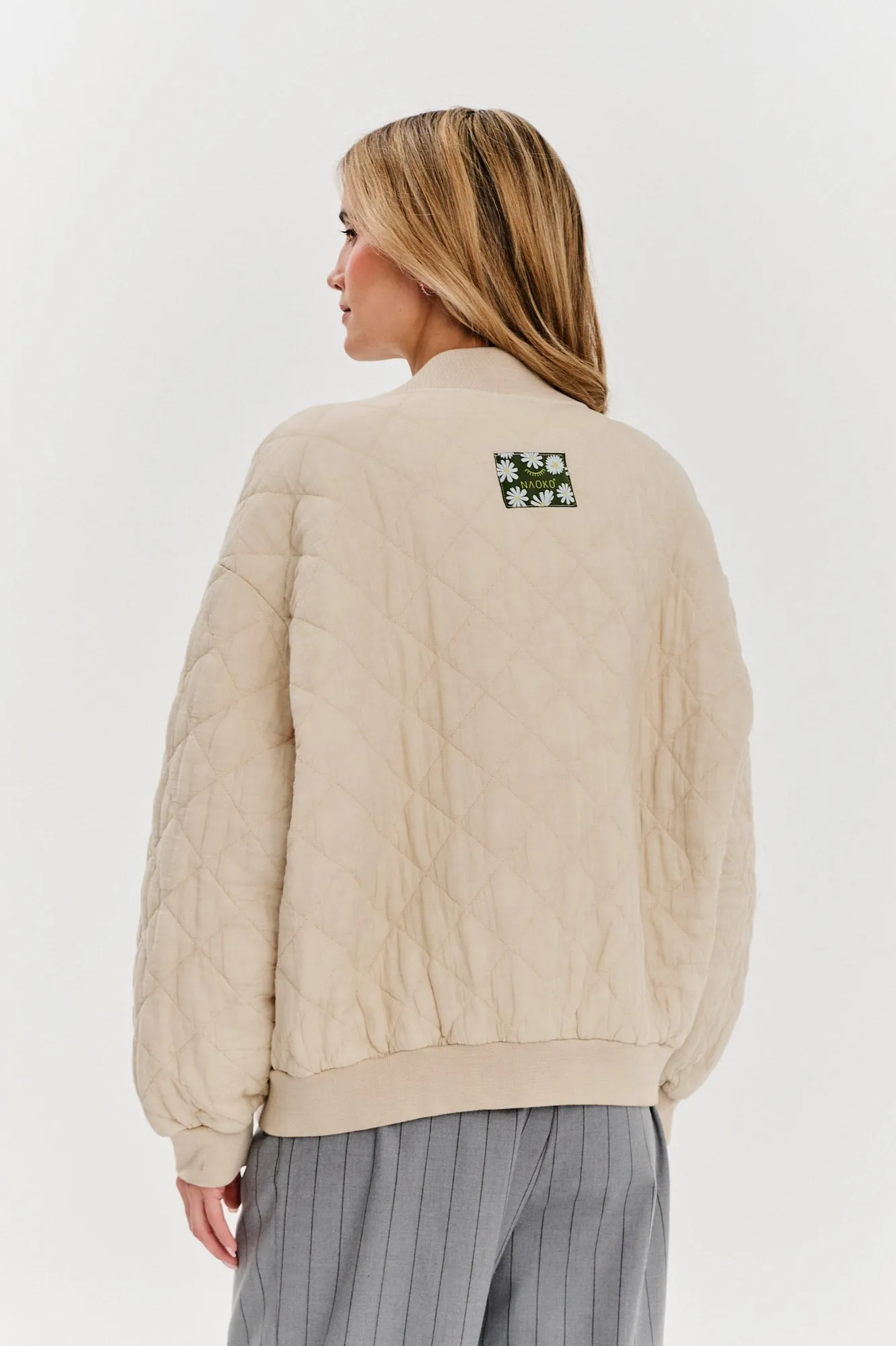 Shades of Dusk quilted bomber jacket