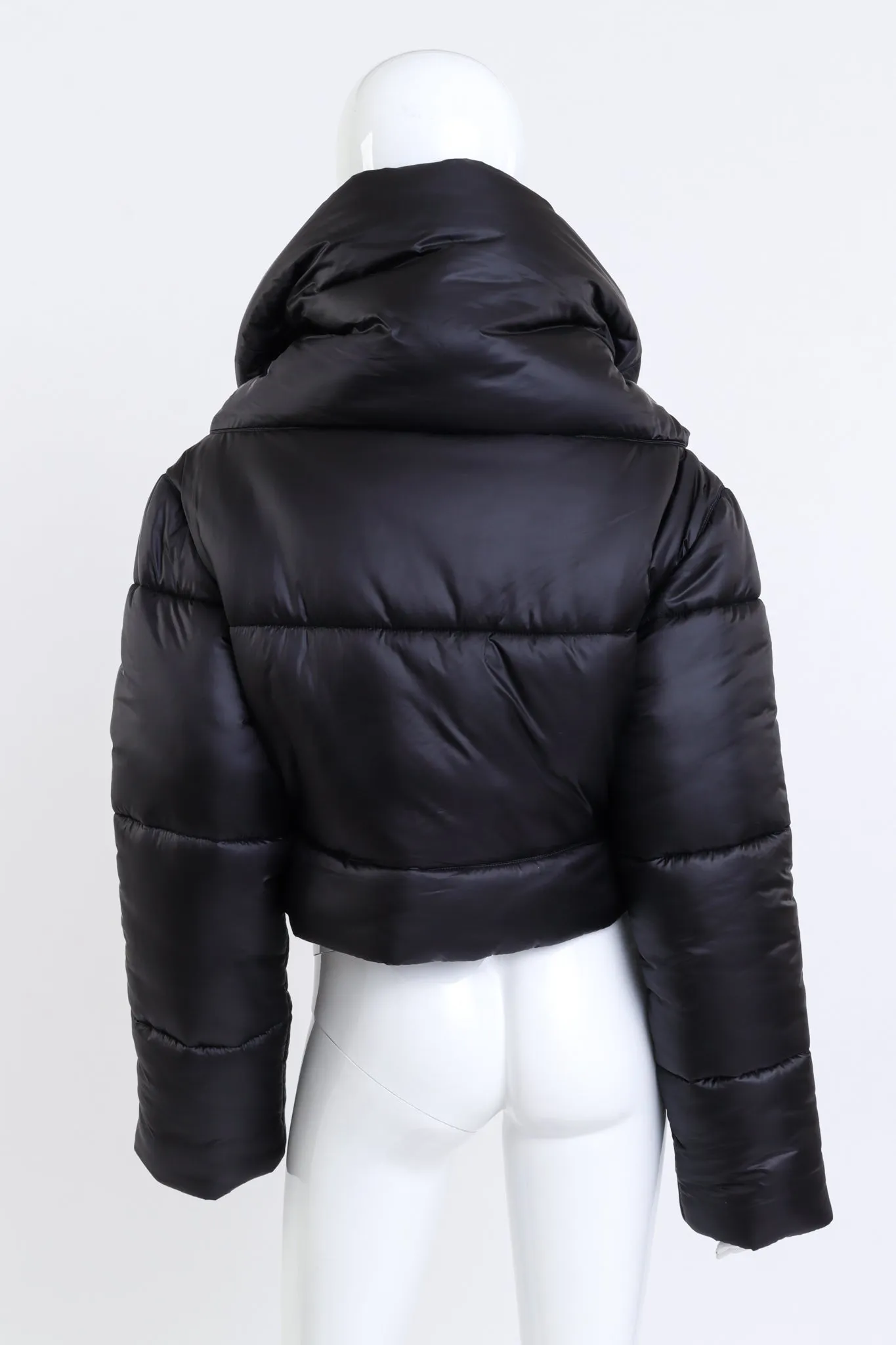 Shawl Collar Cropped Puffer Jacket
