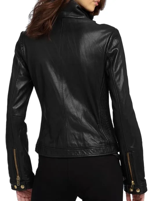 Soft Luxe Lambskin Leather Bomber for Women