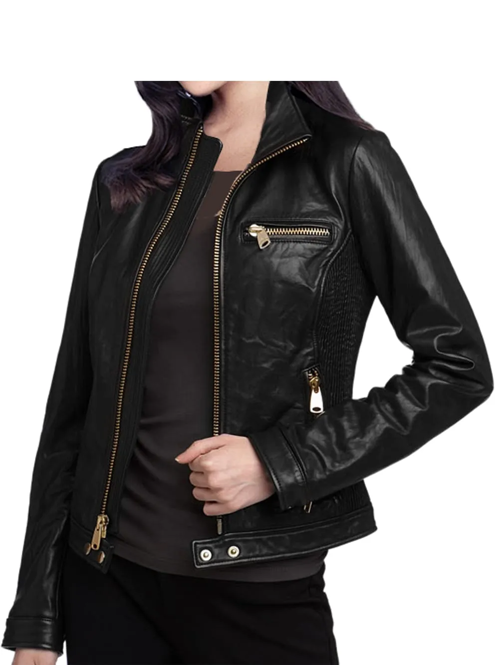 Soft Luxe Lambskin Leather Bomber for Women