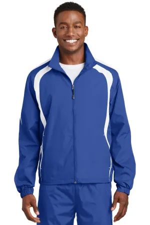 Sport-Tek Colorblock Raglan Jacket. JST60 True Royal/ White