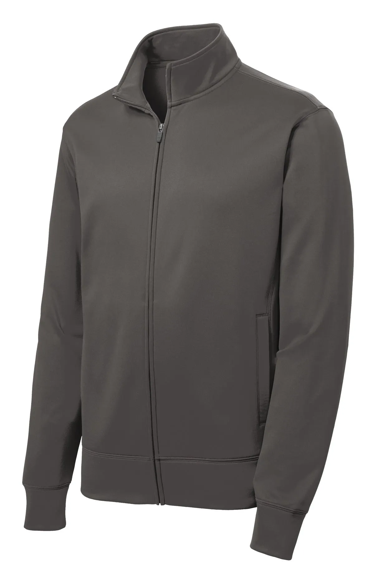 Sport-Tek Sport-Wick Fleece Full-Zip Jacket.  ST241 Iron Grey