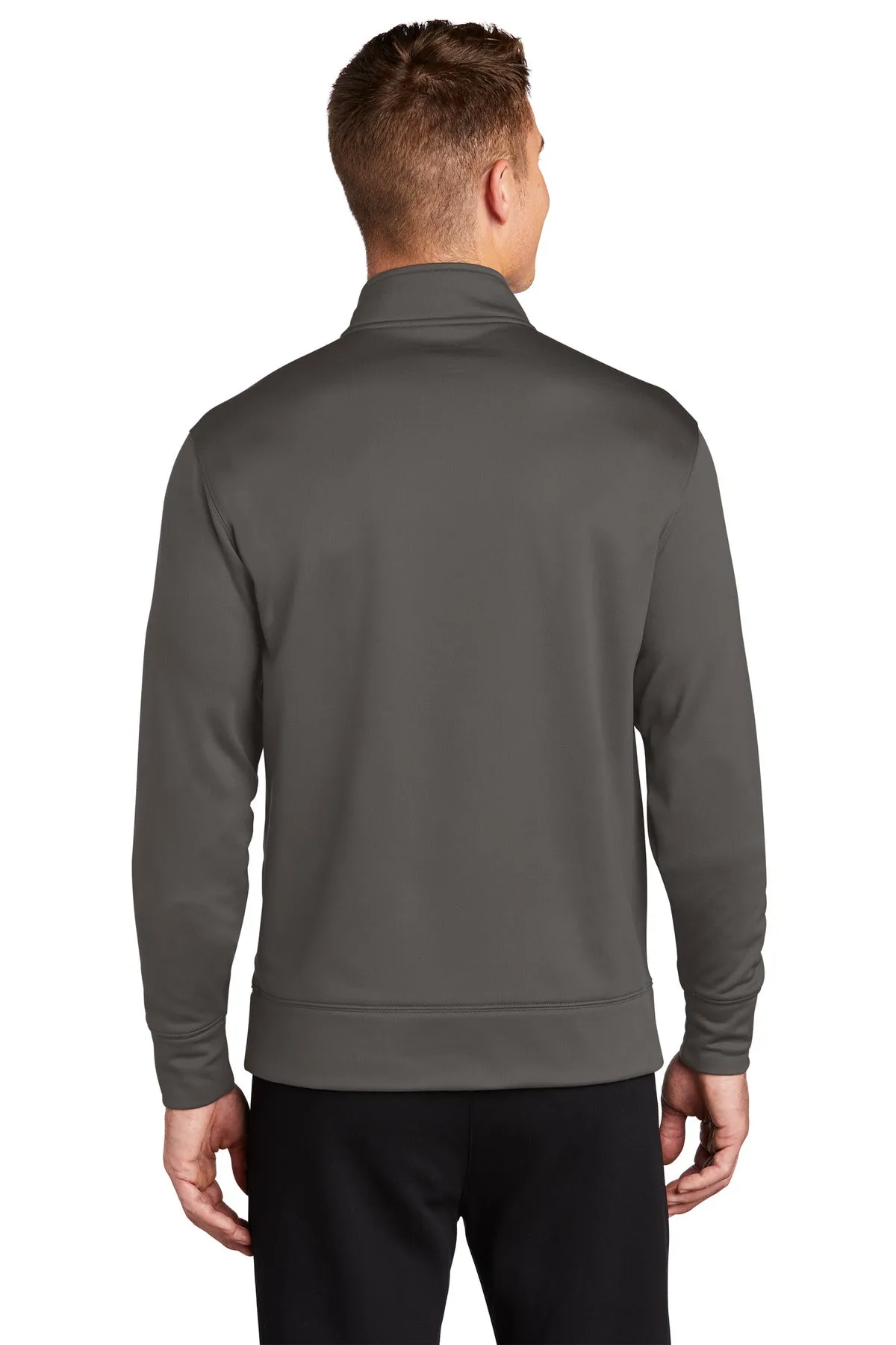 Sport-Tek Sport-Wick Fleece Full-Zip Jacket.  ST241 Iron Grey