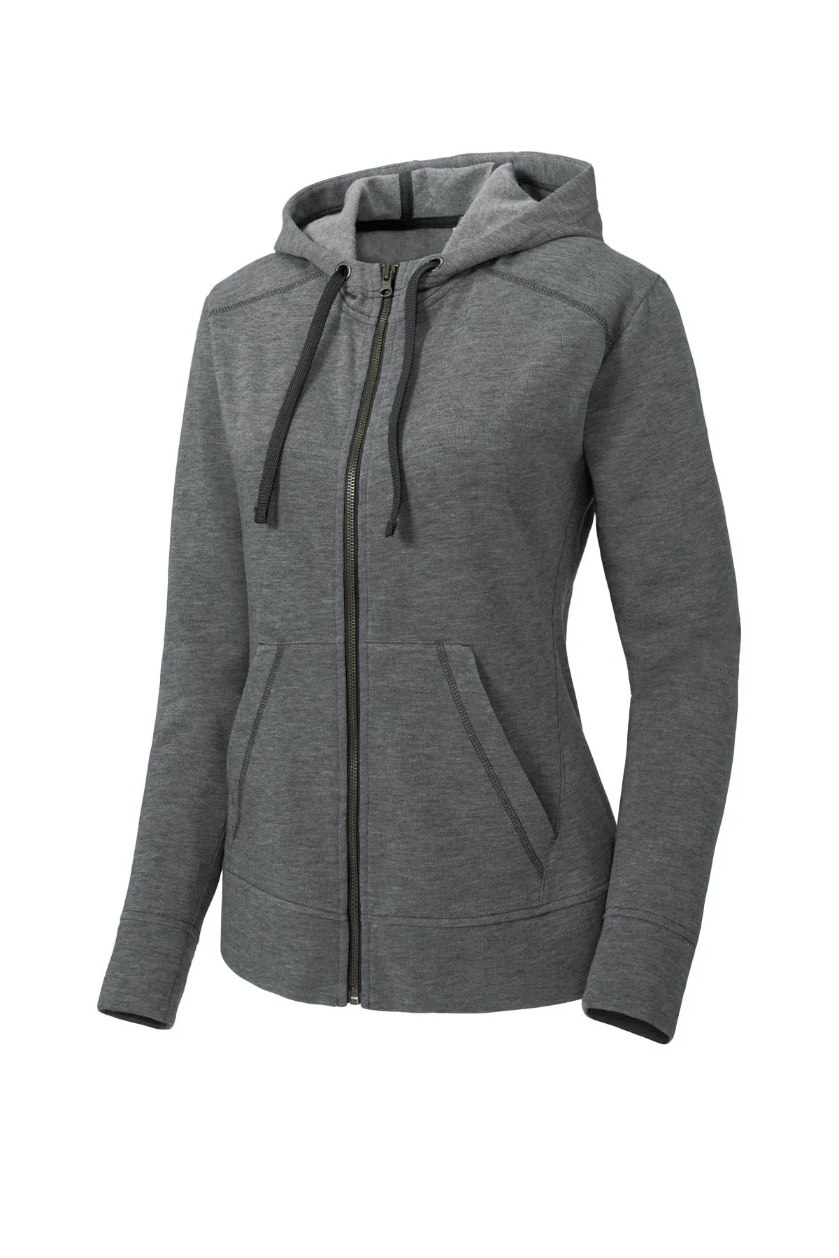 Sport-Tek® Women's PosiCharge® Tri-Blend Wicking Fleece Full-Zip Hooded Jacket