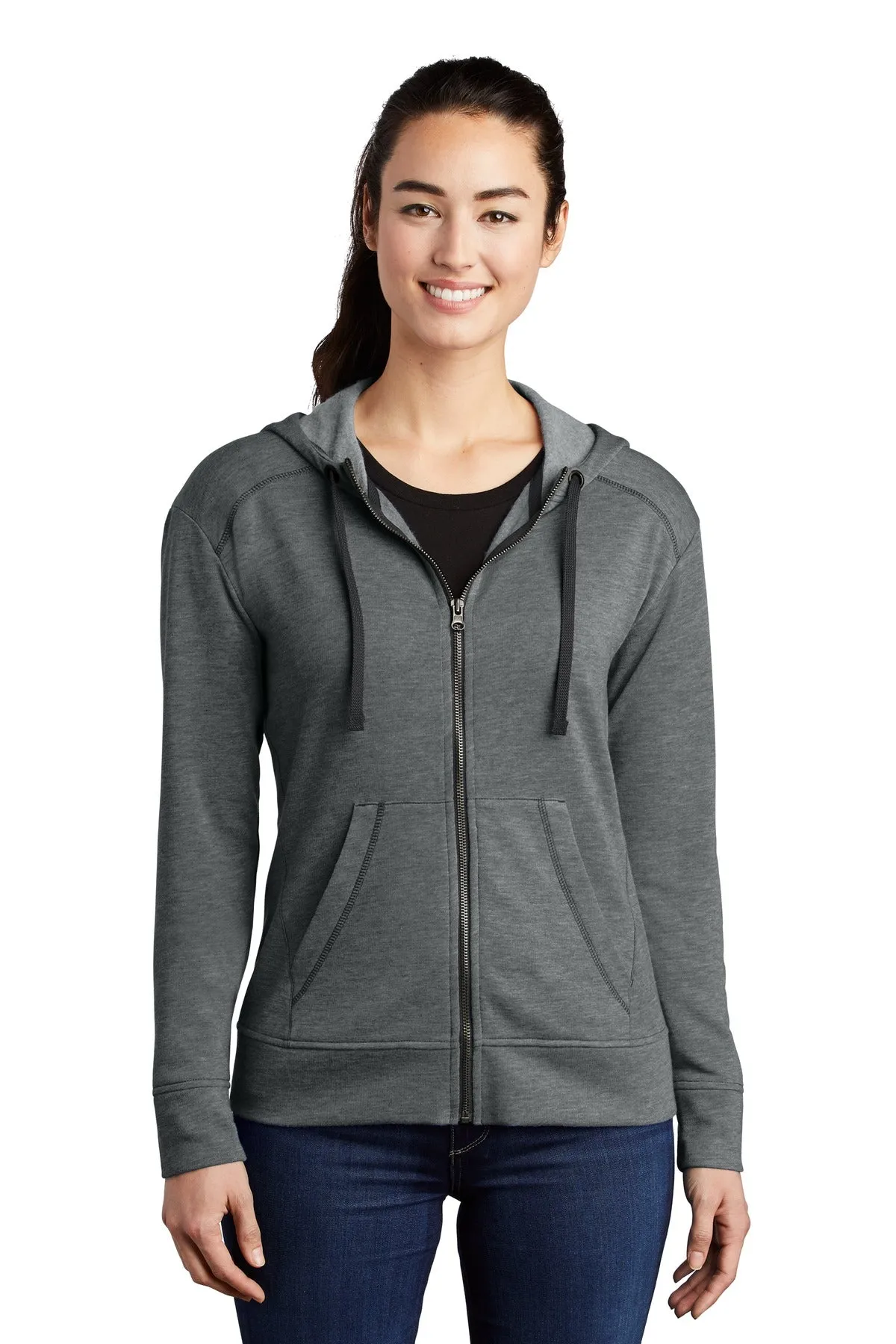 Sport-Tek® Women's PosiCharge® Tri-Blend Wicking Fleece Full-Zip Hooded Jacket