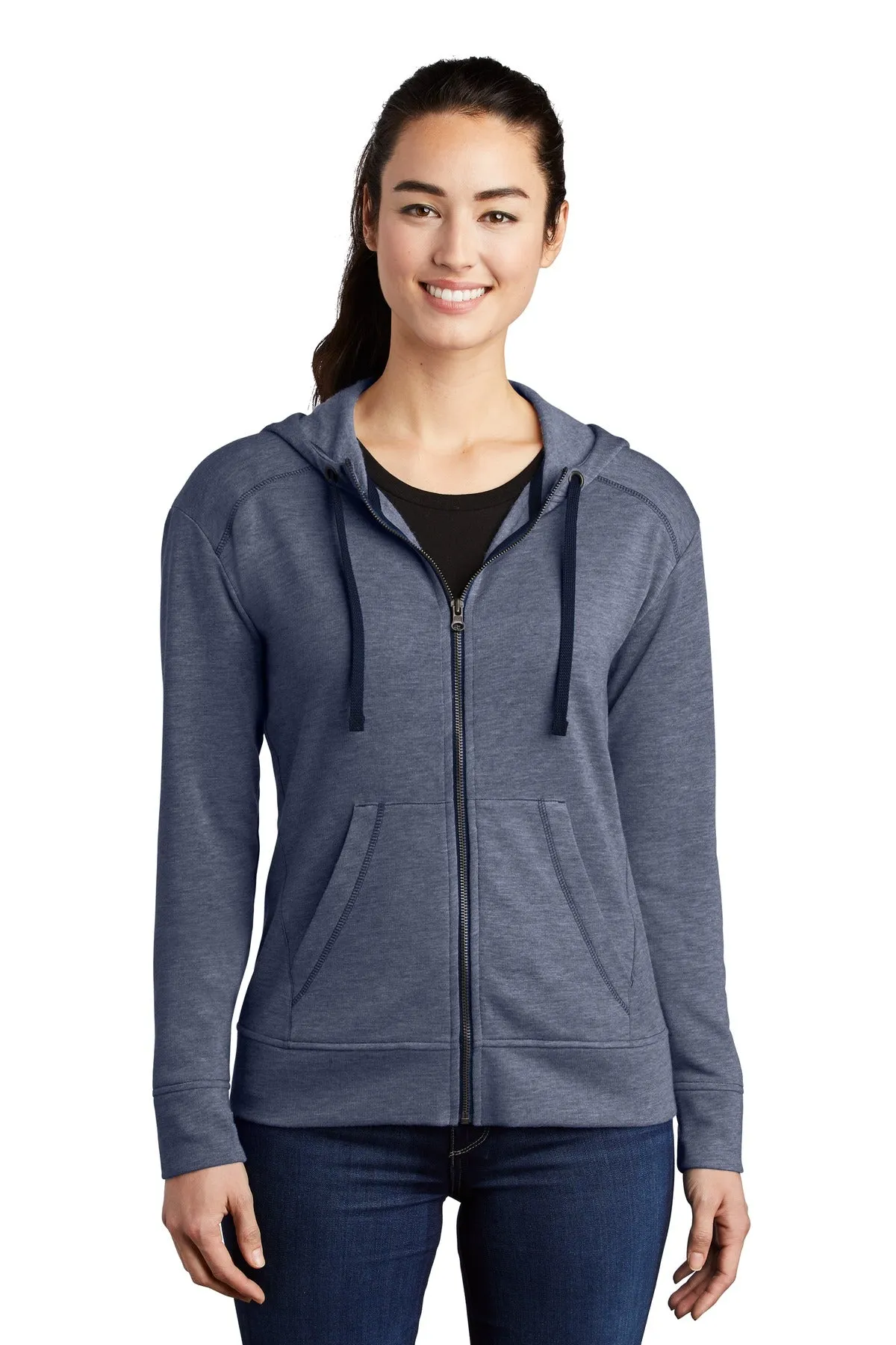 Sport-Tek® Women's PosiCharge® Tri-Blend Wicking Fleece Full-Zip Hooded Jacket