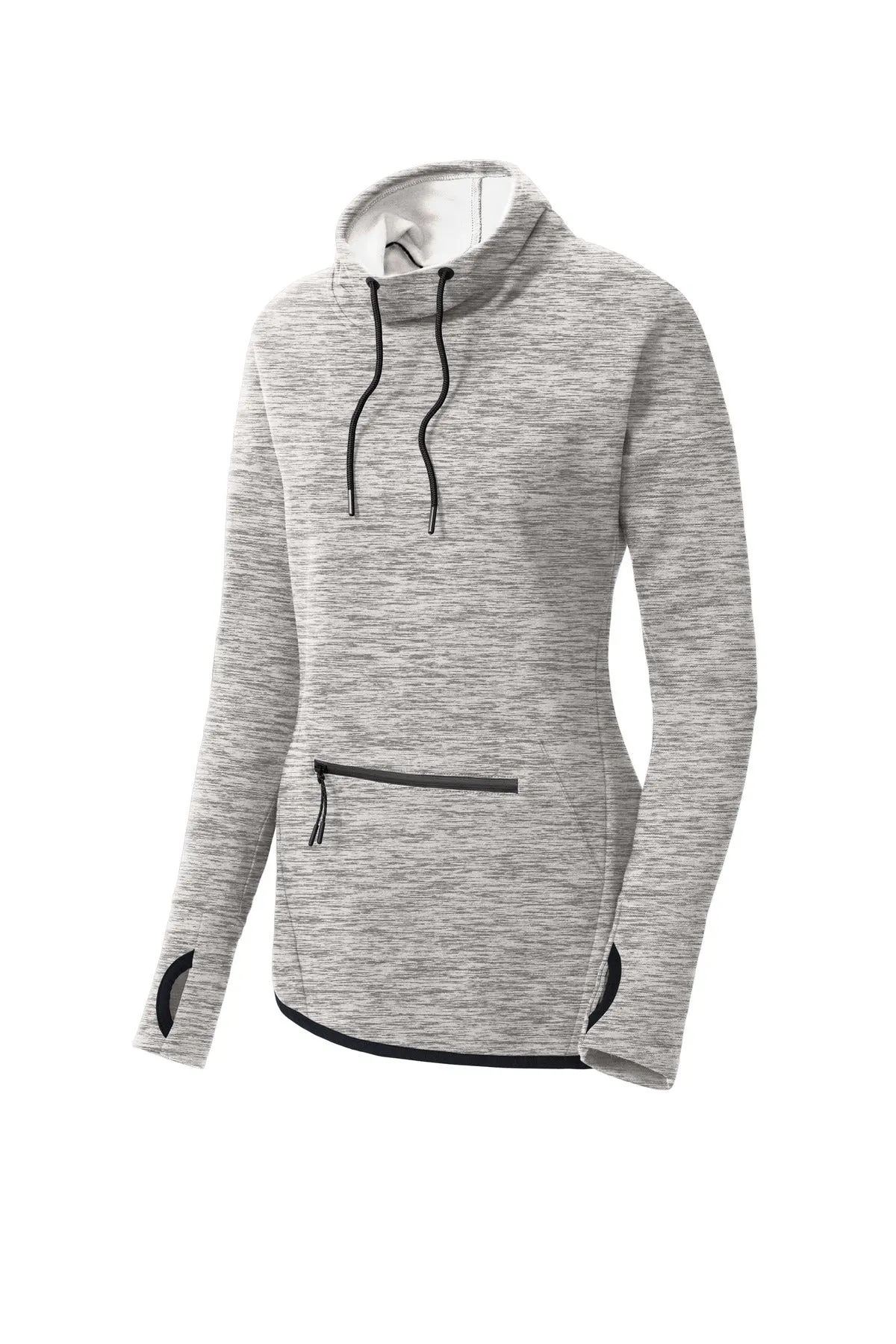 Sport-Tek Women's Triumph Cowl Neck Pullover LST280 Athletic Heather