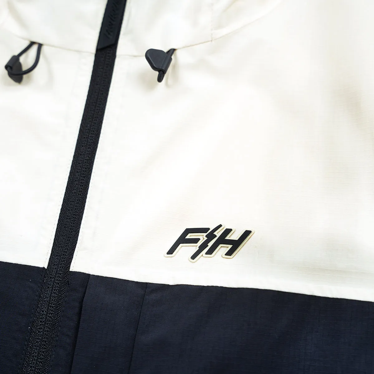 Statement Packable Windbreaker - Natural/Black