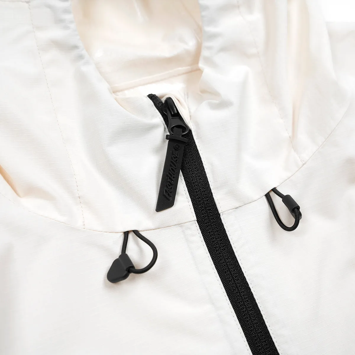 Statement Packable Windbreaker - Natural/Black
