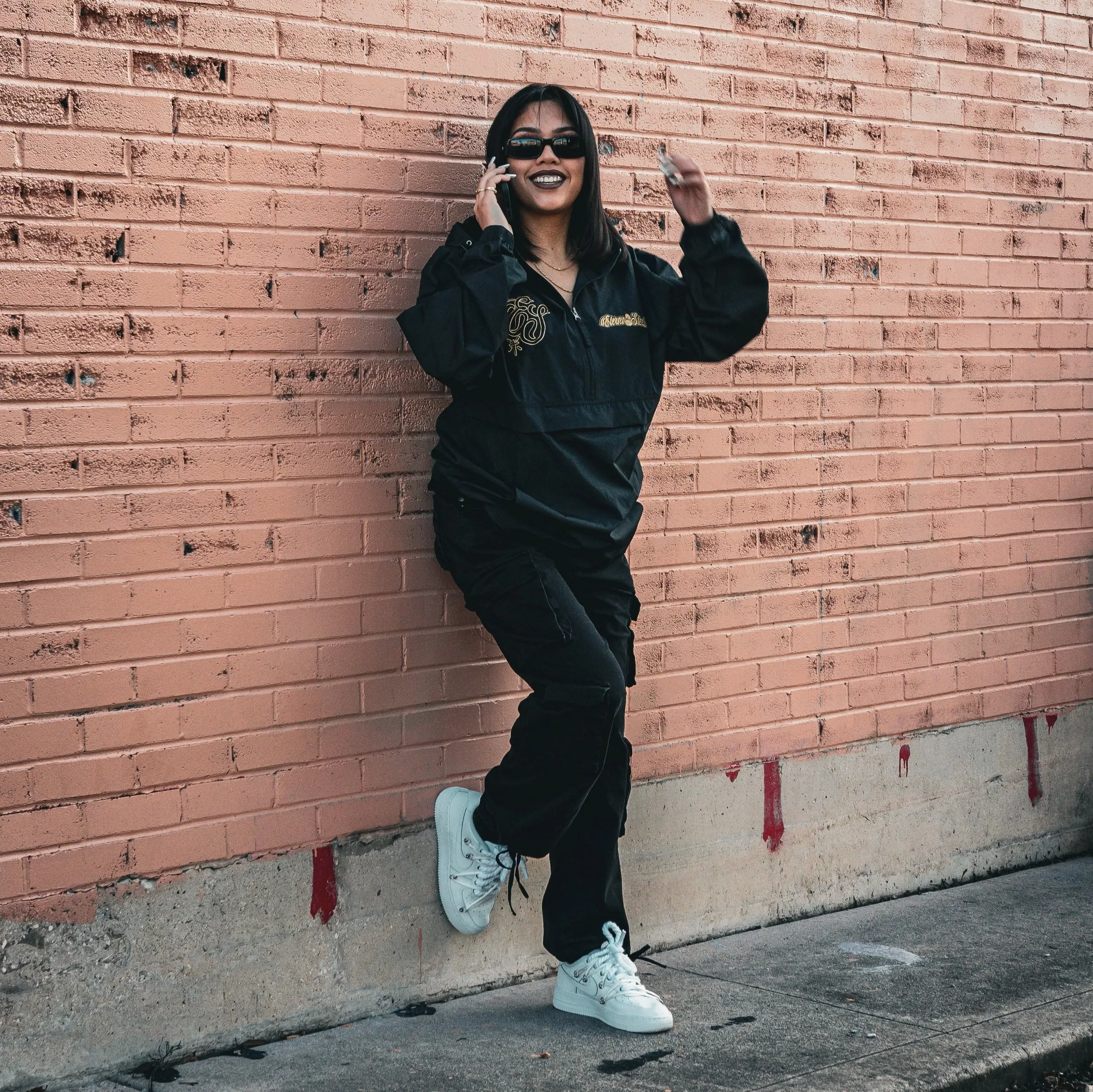 Steelo Hooded windbreaker (black)