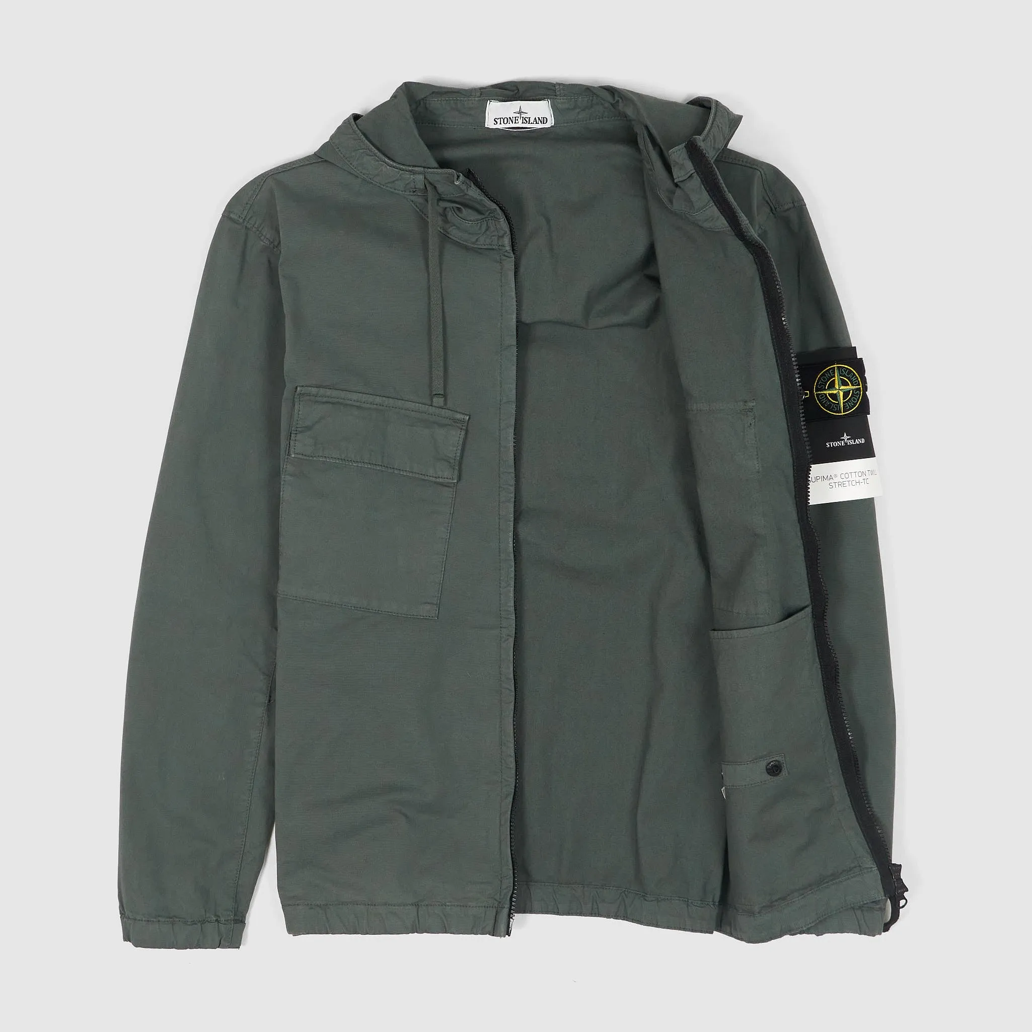 Stone Island Hooded SUPIMA® Cotton Twill Stretch TC Jacket