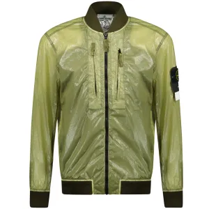 STONE ISLAND LUCIDO-TC PACKABLE BOMBER JACKET OLIVE GREEN