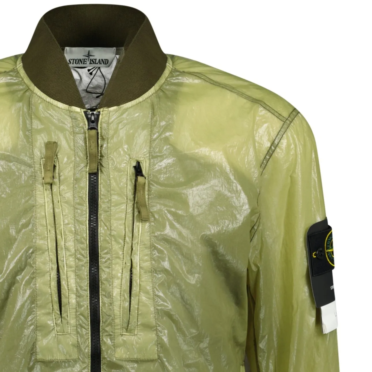 STONE ISLAND LUCIDO-TC PACKABLE BOMBER JACKET OLIVE GREEN