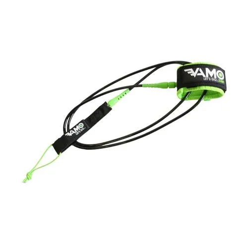 Straight 10' Long Board Surf Leash - Green