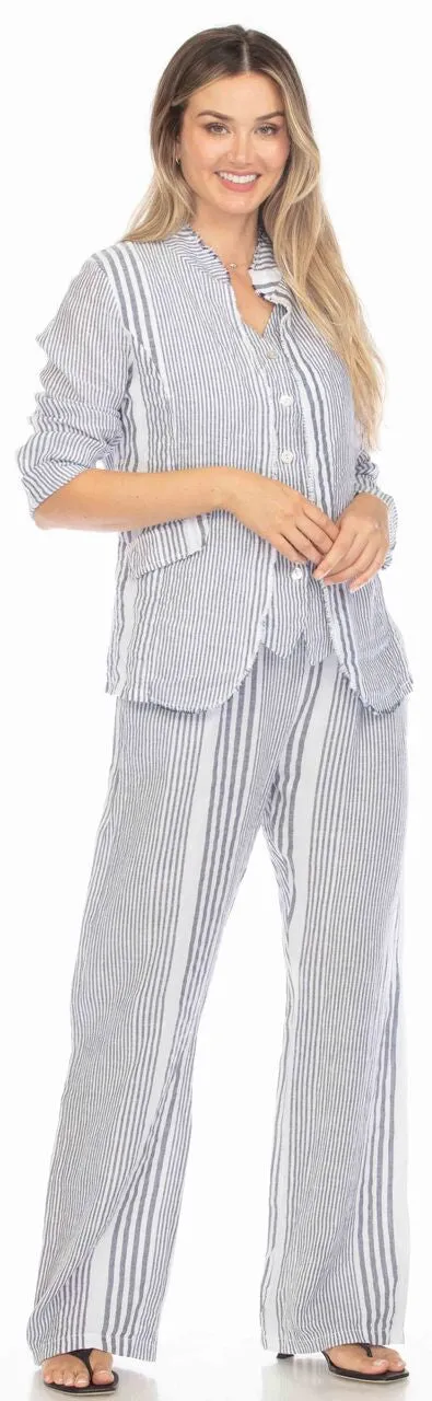 Striped Open Front Jacket