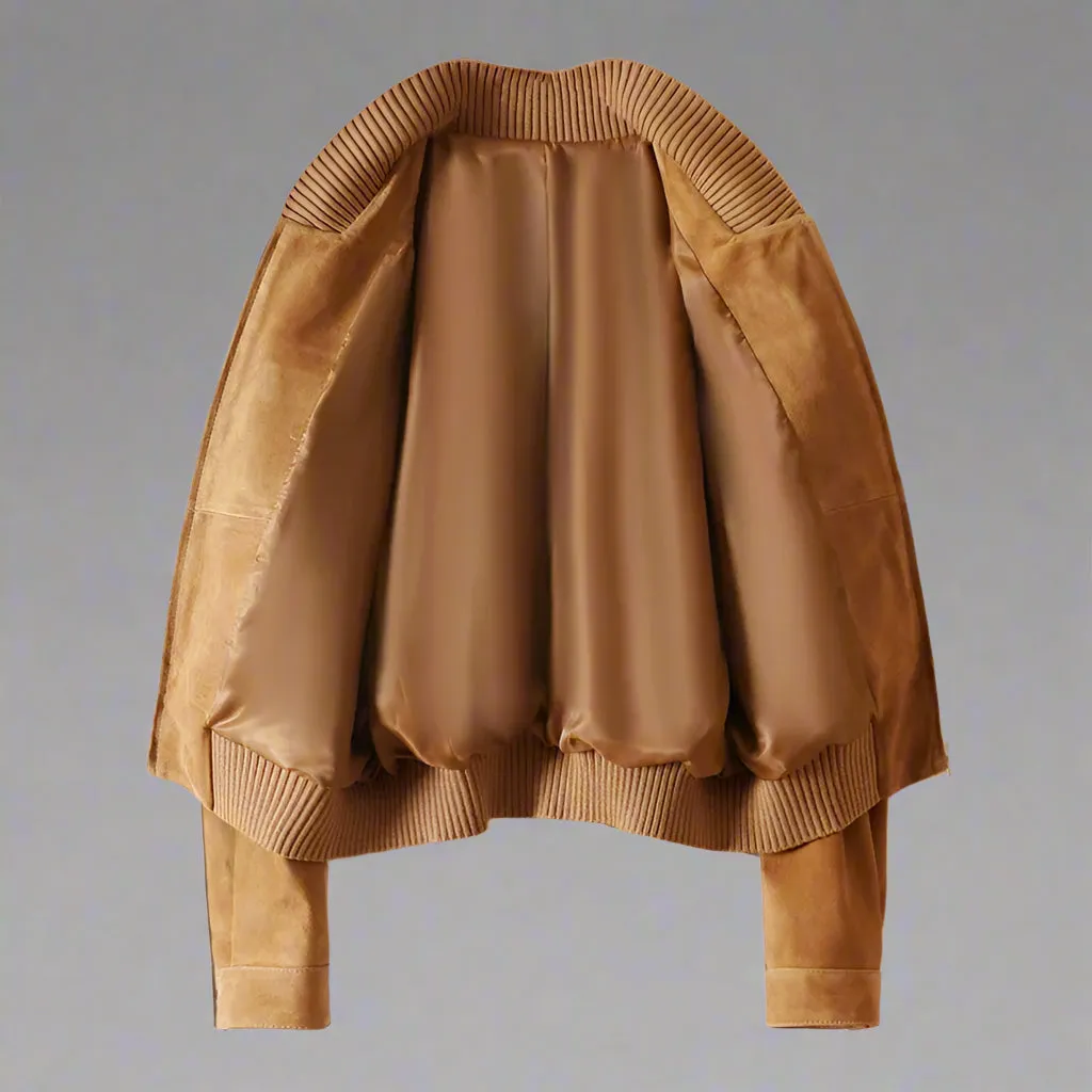 Suede Bomber Jacket