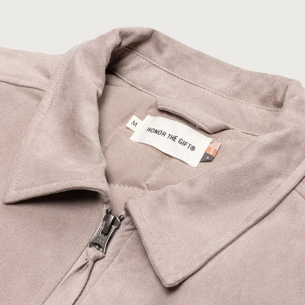 Sueded Band Jacket - Grey