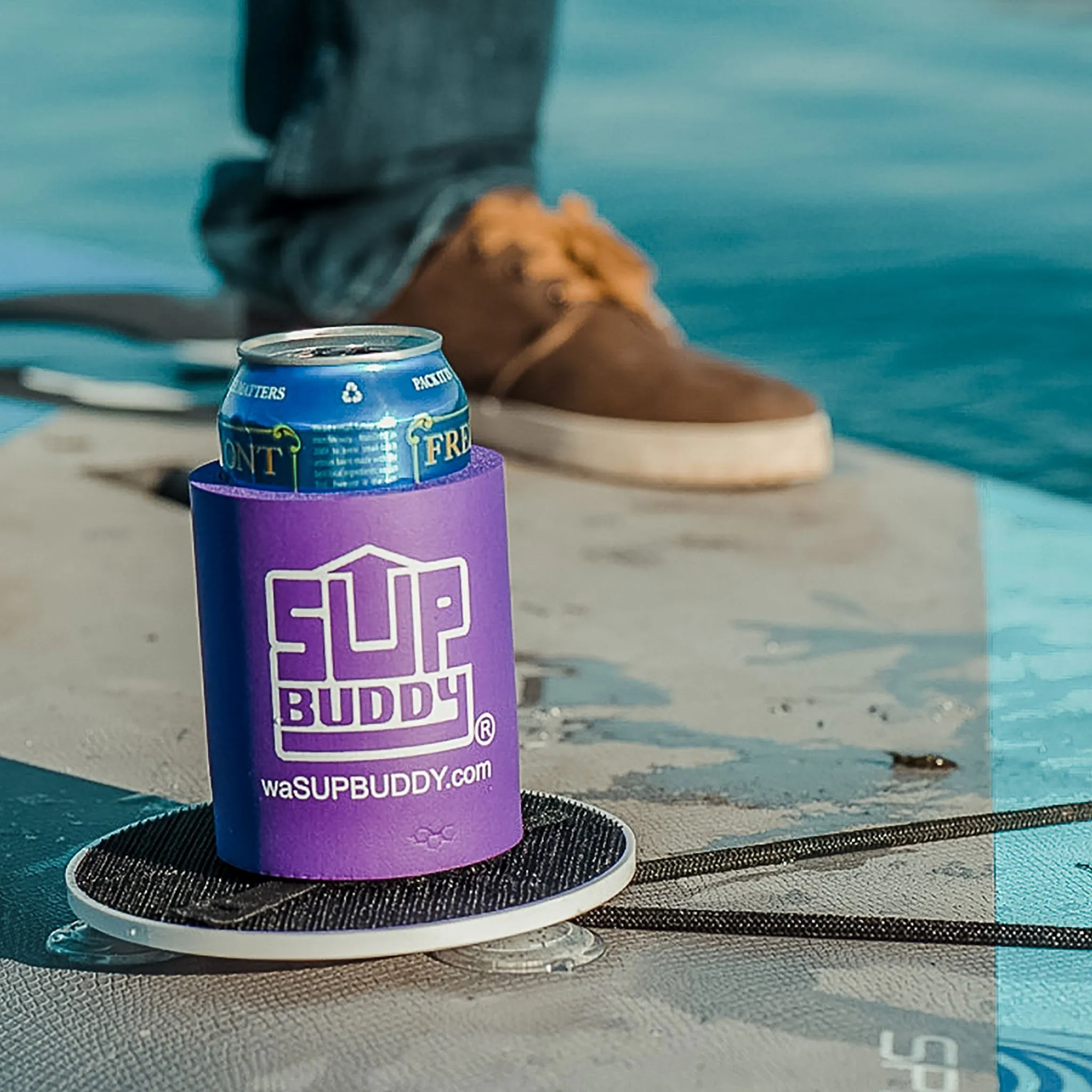 SUPBUDDY Beverage Holder with Suction Disc and Mesh Bag