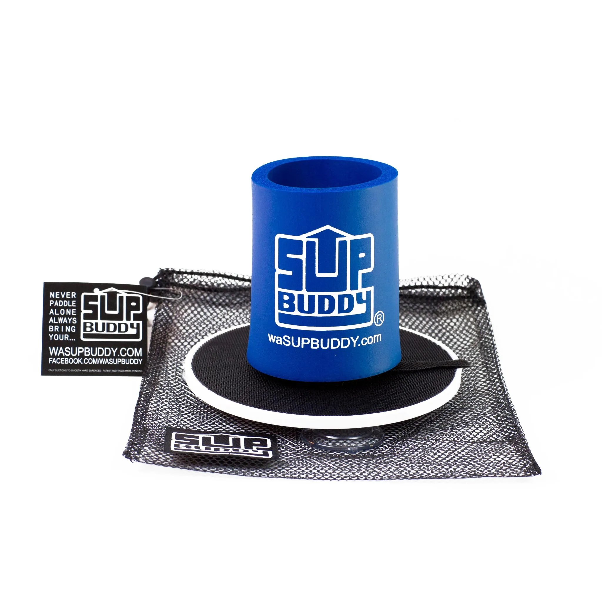 SUPBUDDY Beverage Holder with Suction Disc and Mesh Bag