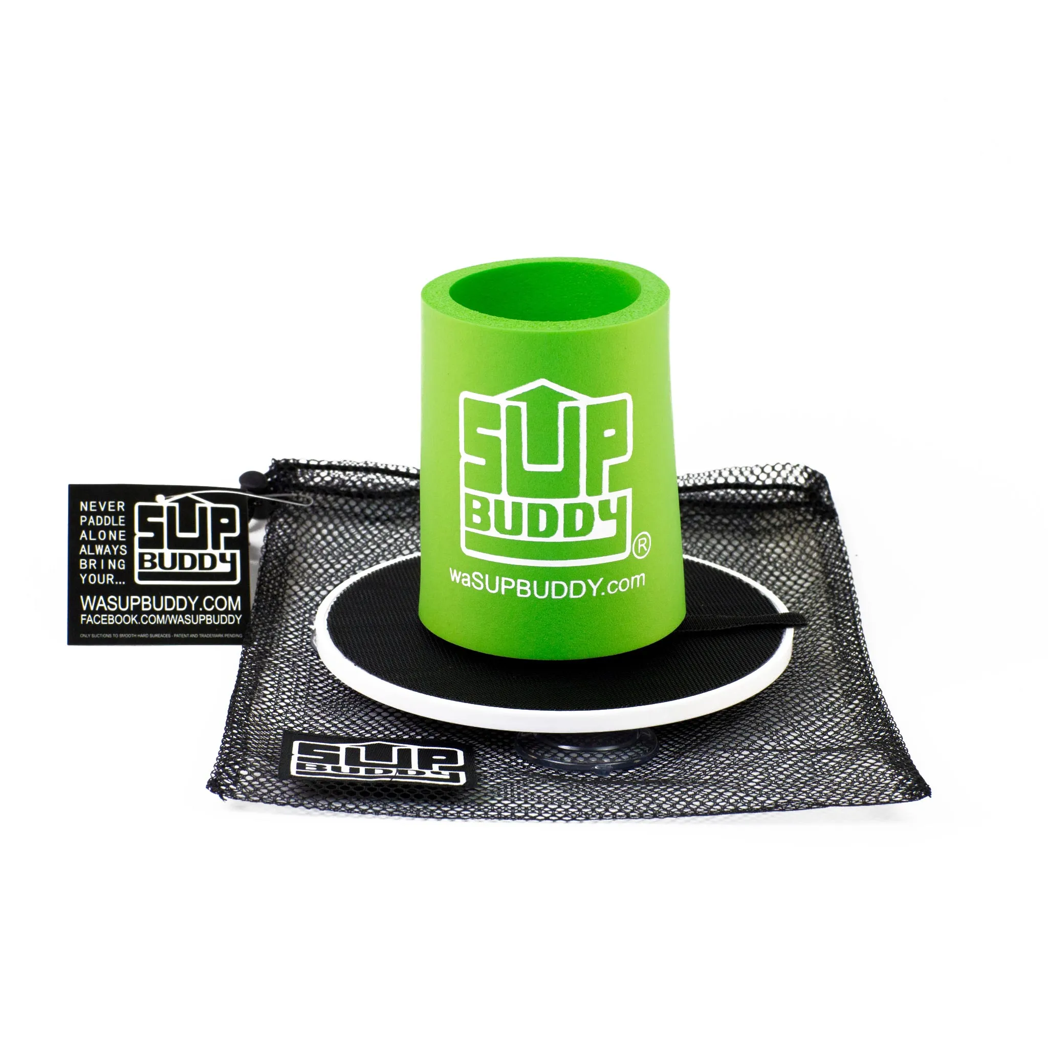 SUPBUDDY Beverage Holder with Suction Disc and Mesh Bag