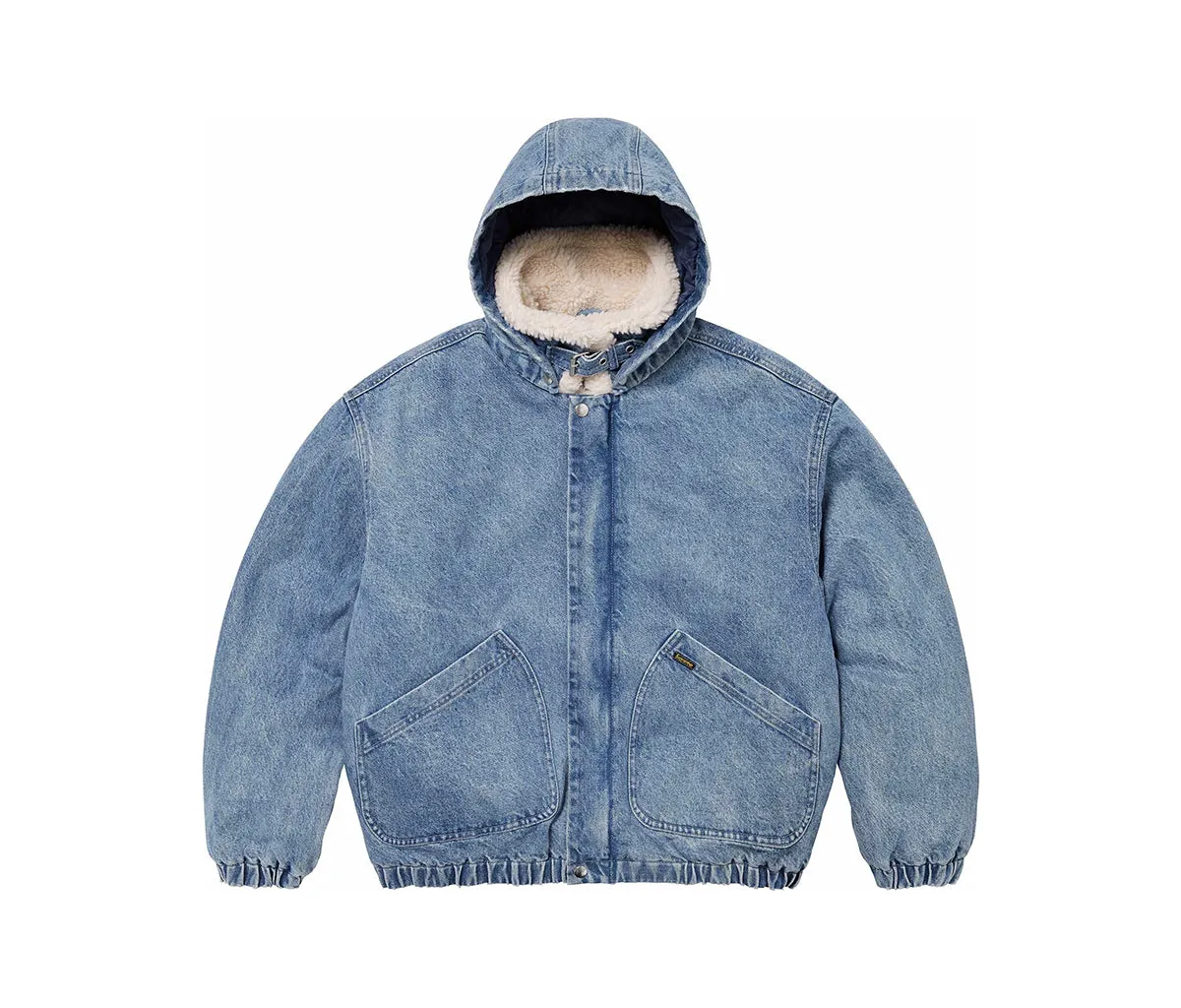 Supreme Faux Shearling Lined Bomber Jacket Denim