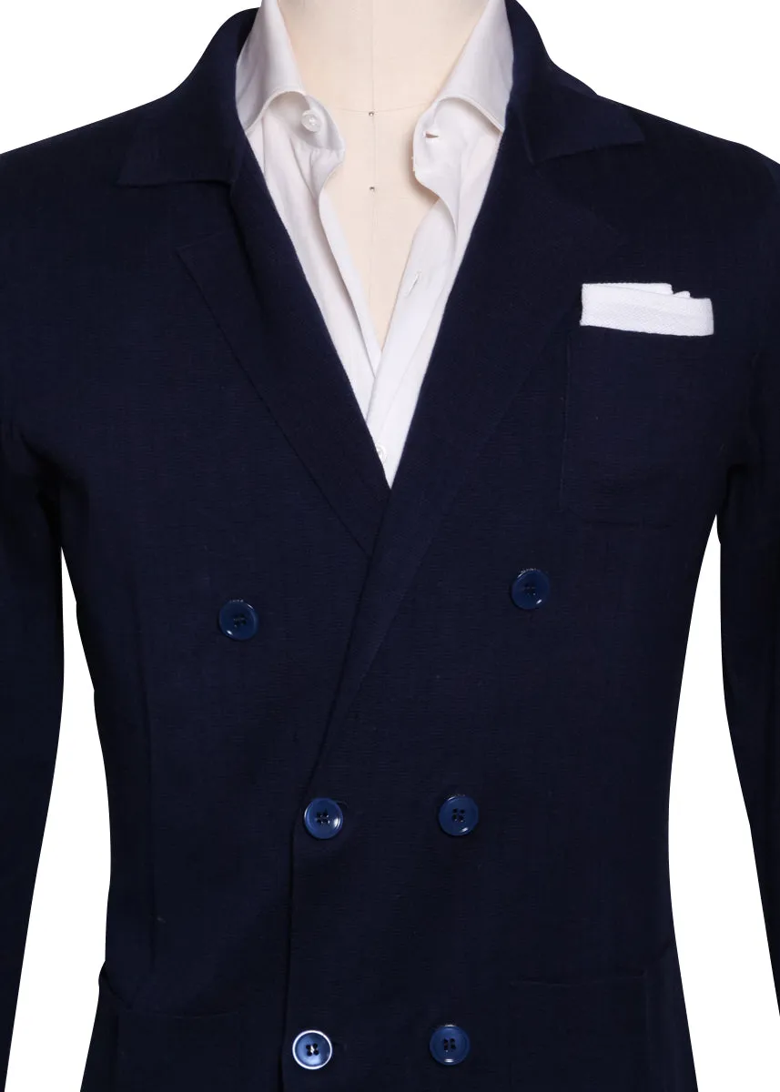 Svevo Parma Navy Blue Cotton Resort Jacket - (1823)