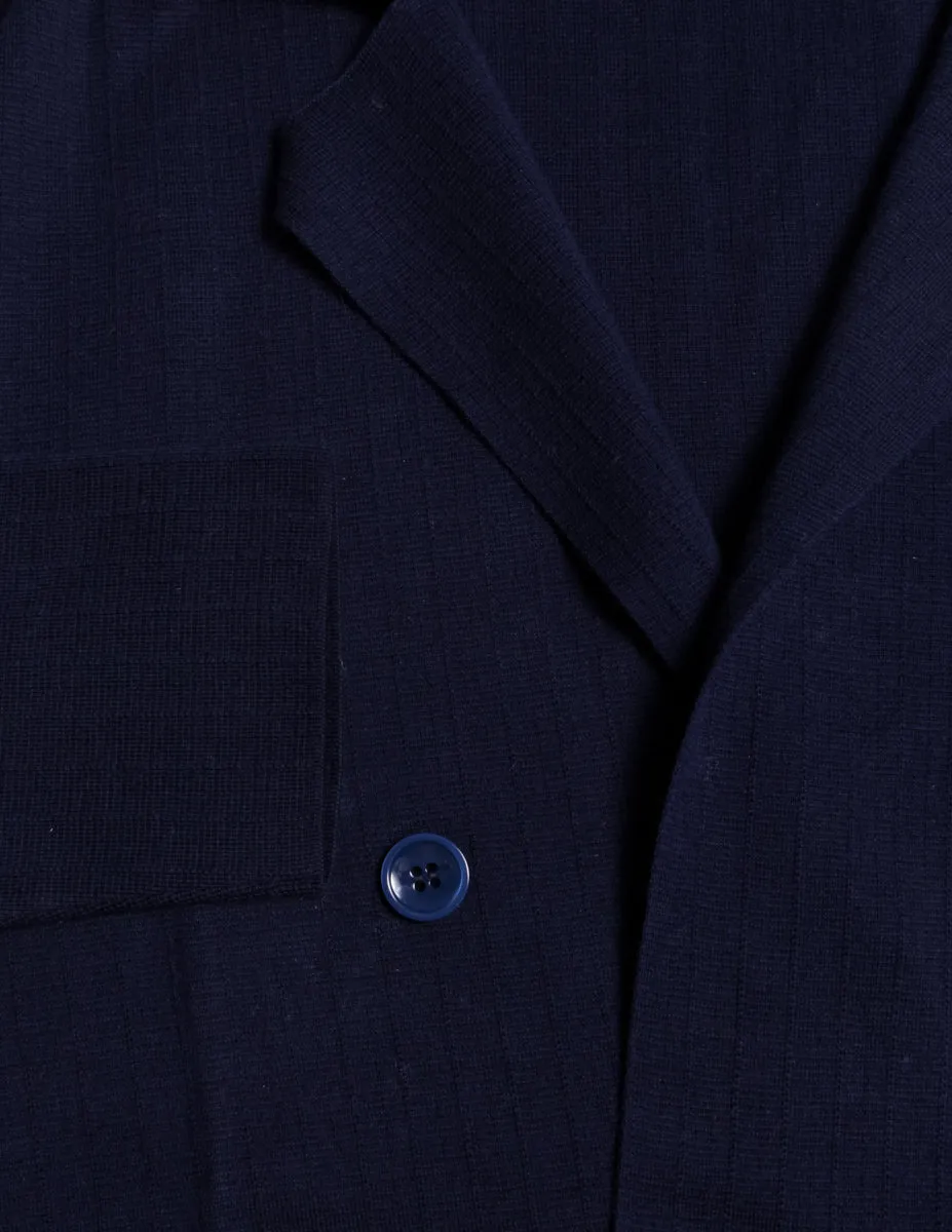 Svevo Parma Navy Blue Cotton Resort Jacket - (1823)