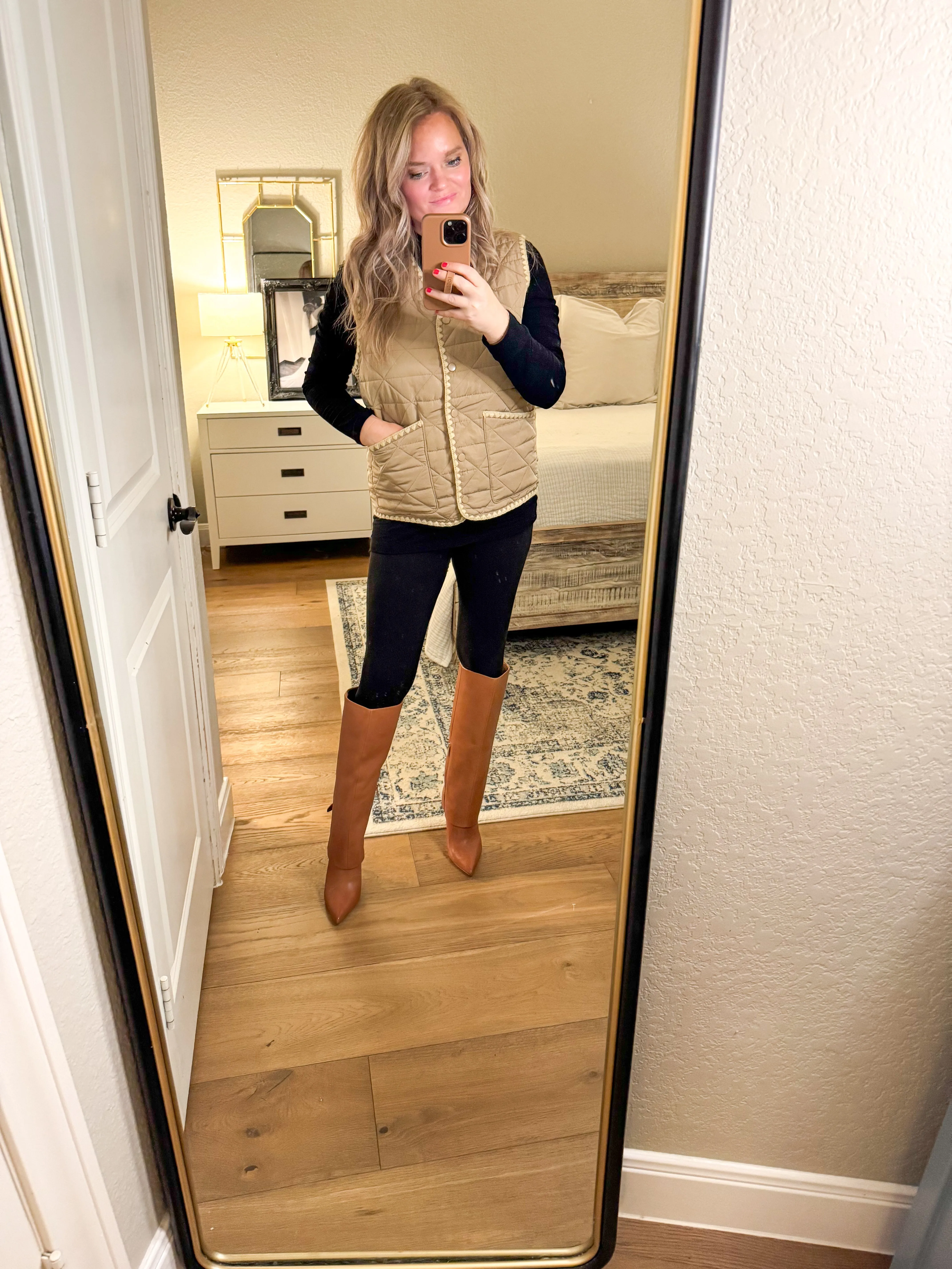 Taupe Stitched Vest