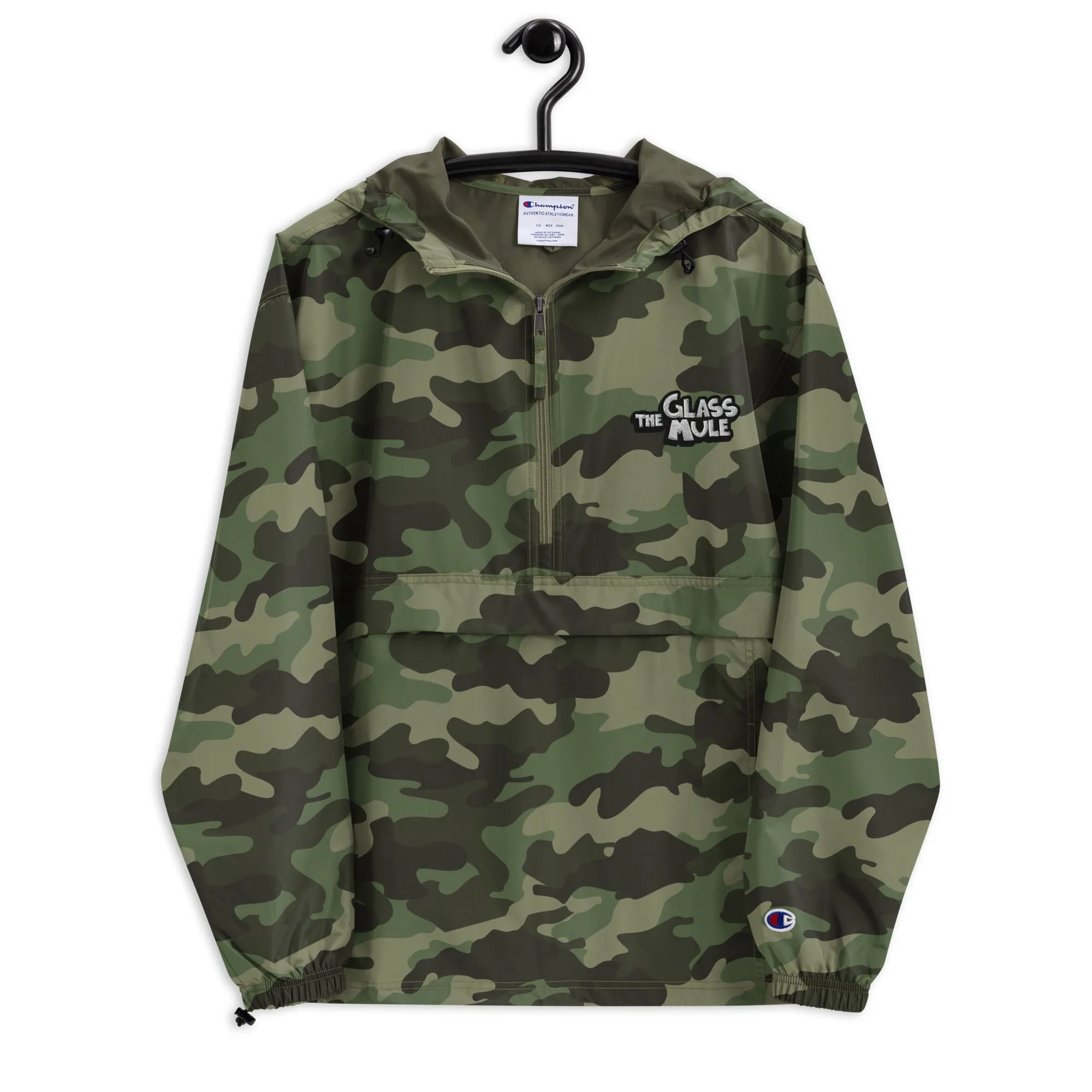 The Glass Mule Embroidered Champion Packable Jacket