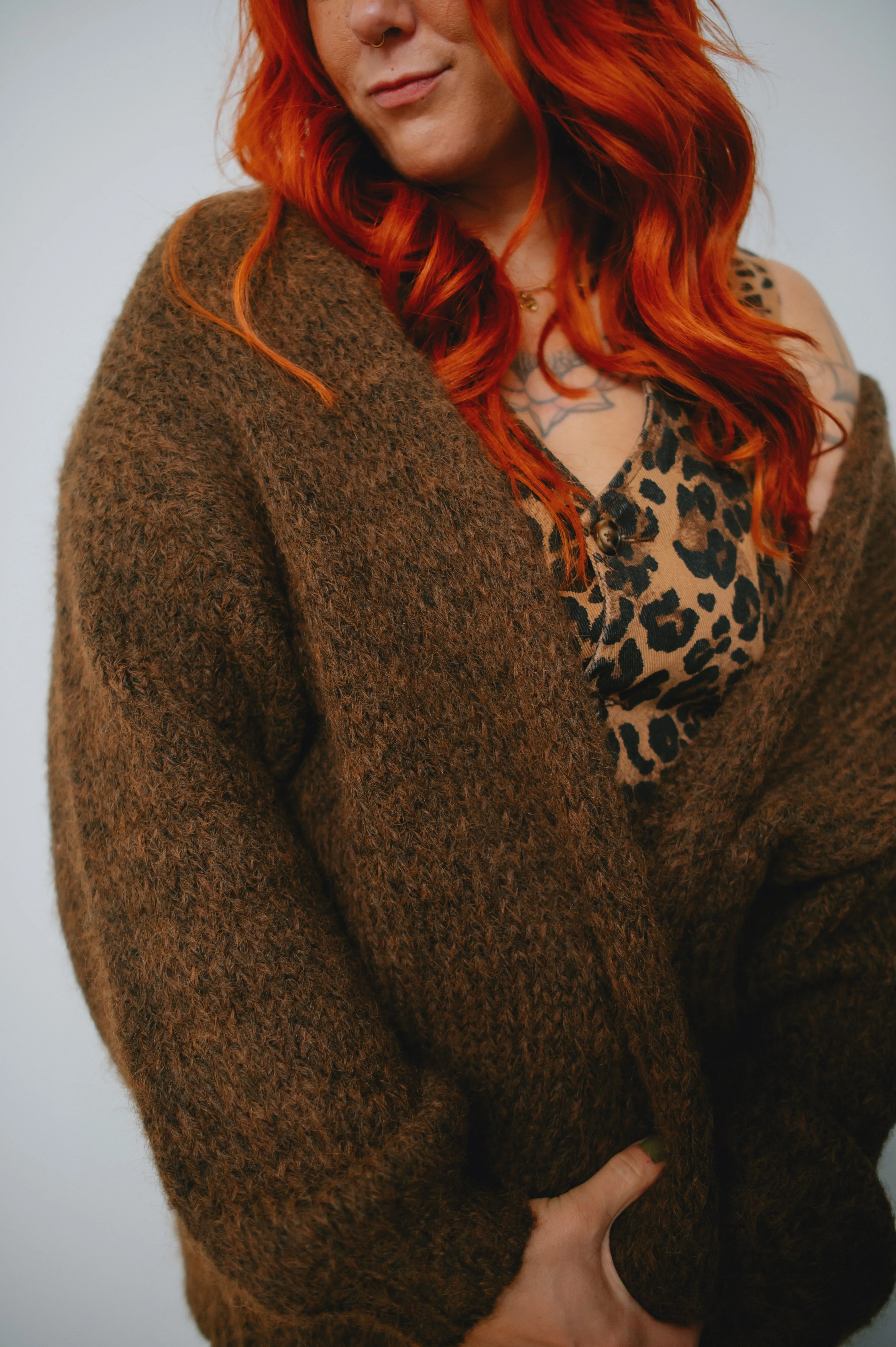 The Marlowe Cardigan x Cutcake - Espresso - PLUS