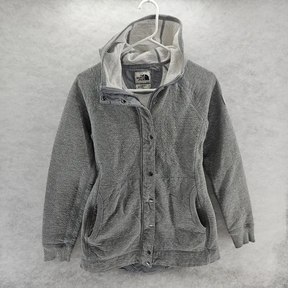 The North Face Jacket Womens Small Heathered Grey Lightweight NF0A3G4 8 EUC