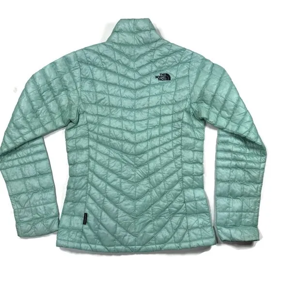 The North Face Thermoball Jacket Womens XS Green Puffer Quilted Lightweight