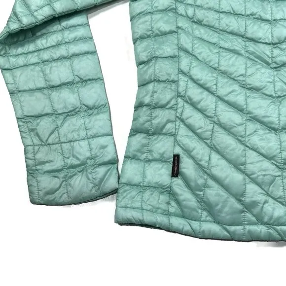 The North Face Thermoball Jacket Womens XS Green Puffer Quilted Lightweight