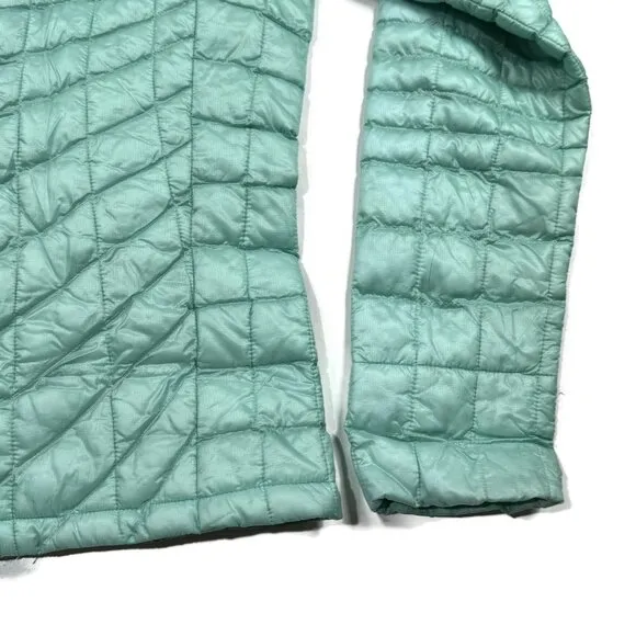 The North Face Thermoball Jacket Womens XS Green Puffer Quilted Lightweight