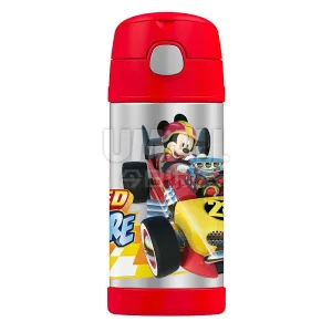 THERMOS Stainless Steel Vacuum Insulated Straw Bottle - Mickey Adventure Red 355ml