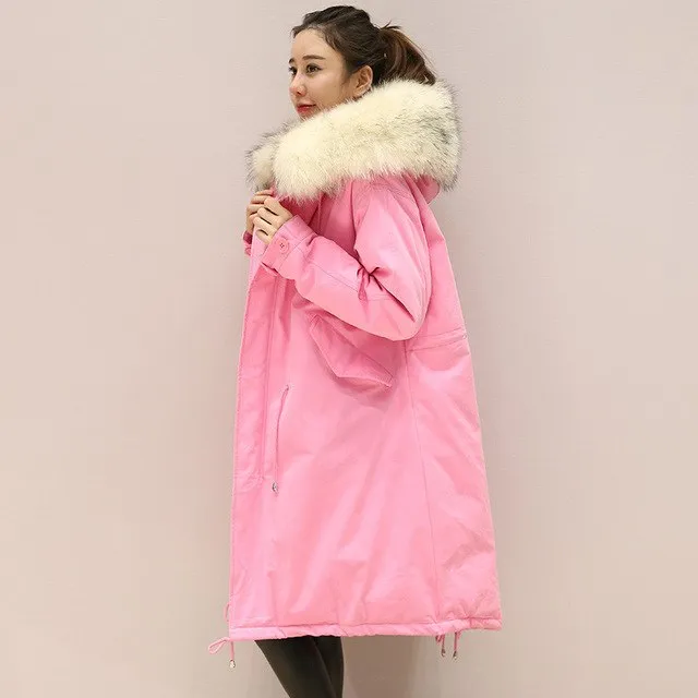 Thickened Women Down Coat Women Down Winter Down Jacket Women Long Women Hooded Warm Coat Fur Collar Winter Coat Brand Clothing