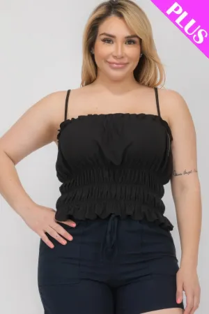 Tiered Shirred Body Crop Top