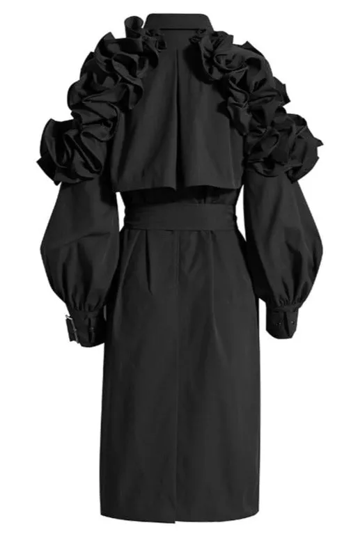 Tiffany Ruffle Trench Coat