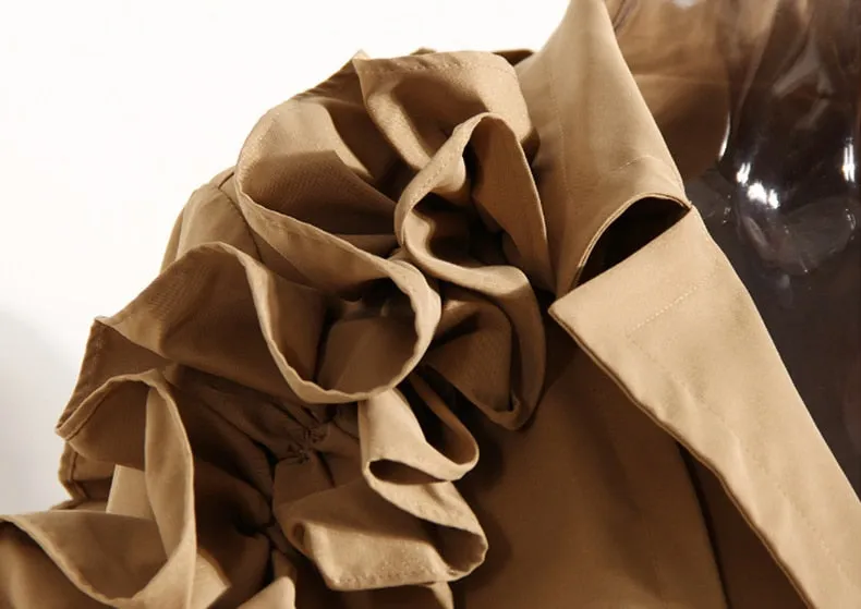 Tiffany Ruffle Trench Coat